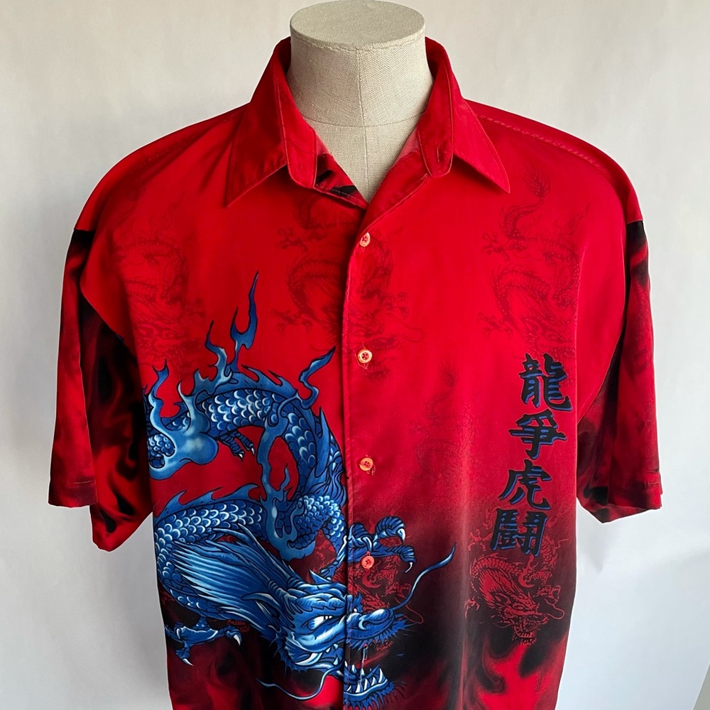 Mt:2 Retro Dragon Button up T